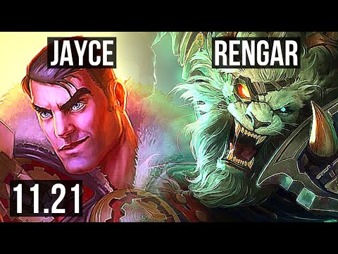 JAYCE vs RENGAR (TOP) | 9/2/3, 300+ games, Dominating | KR Grandmaster | v11.21