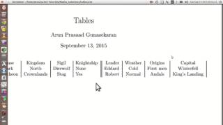 LaTeX Programming : 015 : Writing Tables Part 1 of 2