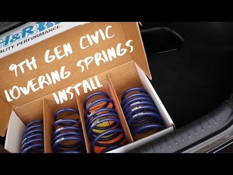 9th Gen Civic LOWERING SPRING Install !!! ( 2012-2015 Honda Civic )