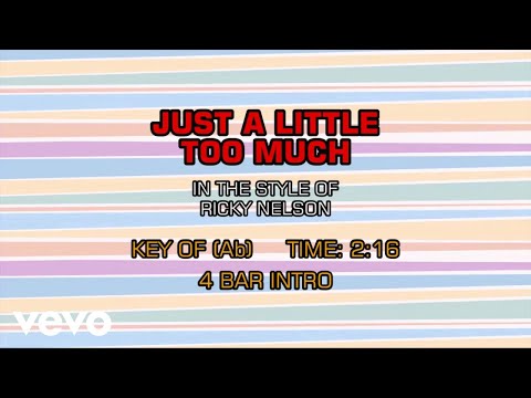 Just A Little Too Much - Ricky Nelson
