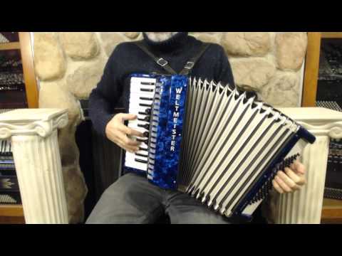 WMJUWELBL - Blue Weltmeister Juwel Piano Accordion LMM 30 72 $2499