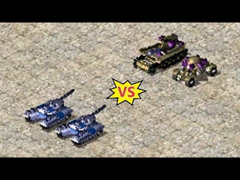 2 Grizzly vs Lasher+Chaos - Red Alert 2