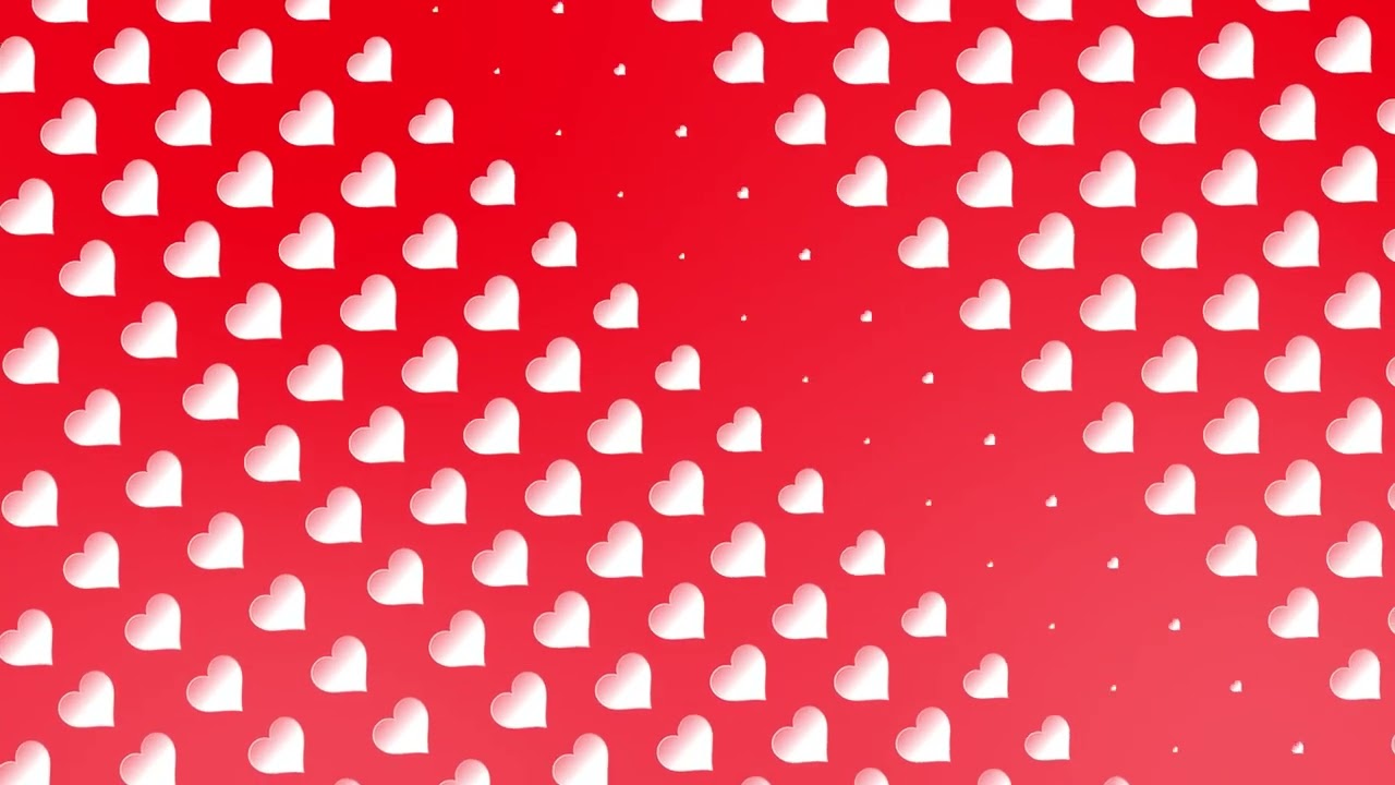 Romantic Red Valentine's Day Seamless Heart Pattern Background Vector | Abstract Video Stock Footage