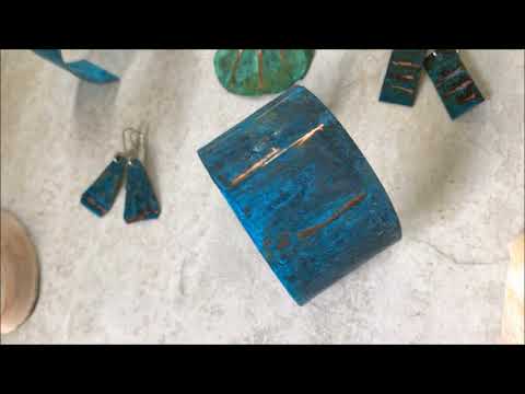 Patina Jewelry Explorations by Blue Finn Studio - Blue Patina and Verdigris on Copper