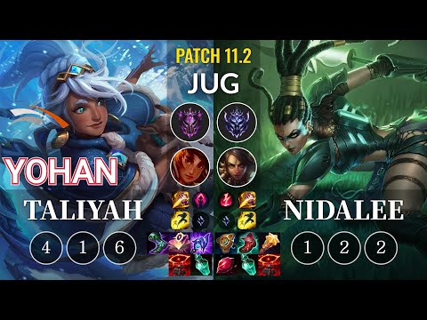 HLE yoHan Taliyah vs Nidalee Jungle - KR Patch 11.2