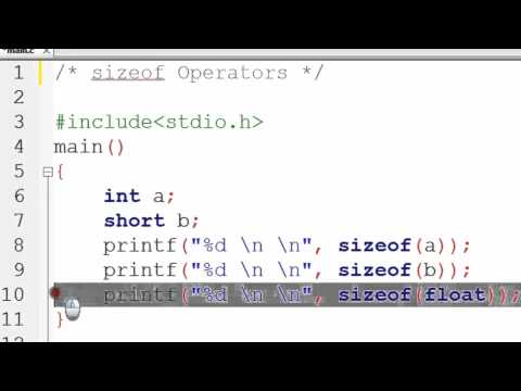 35 Sizeof Operators in C Programming Hindi