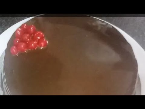 Tasty#fluffy#chocolate cake with mirror glaze