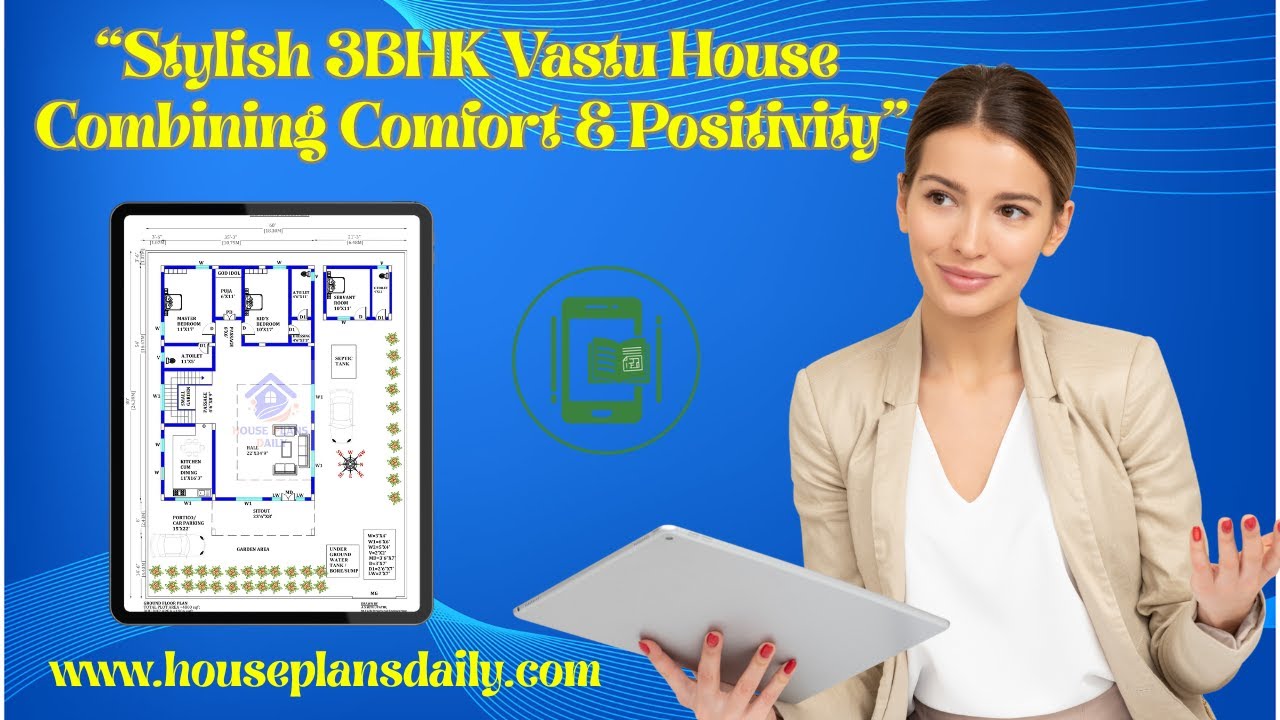 Stylish 3BHK Vastu House Combining Comfort and Positivity