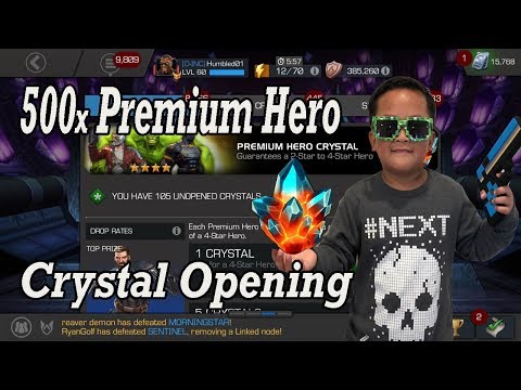 500x Premium Hero Crystal Opening - Marvel Contest of Champions