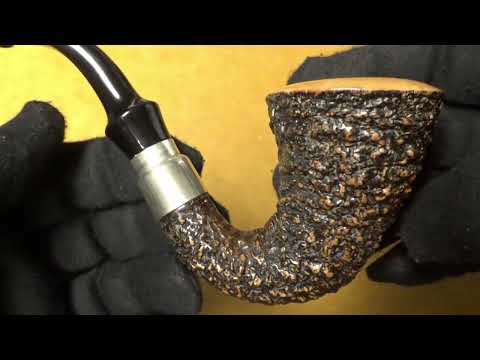 Pipa Brebbia First Calabash Rocciata "Bordo Liscio"- filtro 9mm