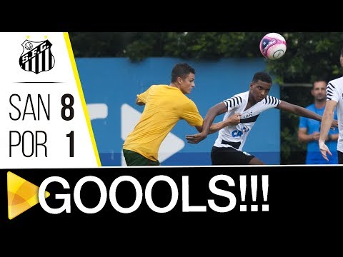 Santos 8 x 1 Portuguesa Santista | GOLS | Jogo-treino (11/01/18)