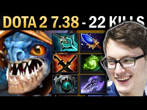 Slark Gameplay Miracle with 22 Kills and Disperser - Dota 2 7.38