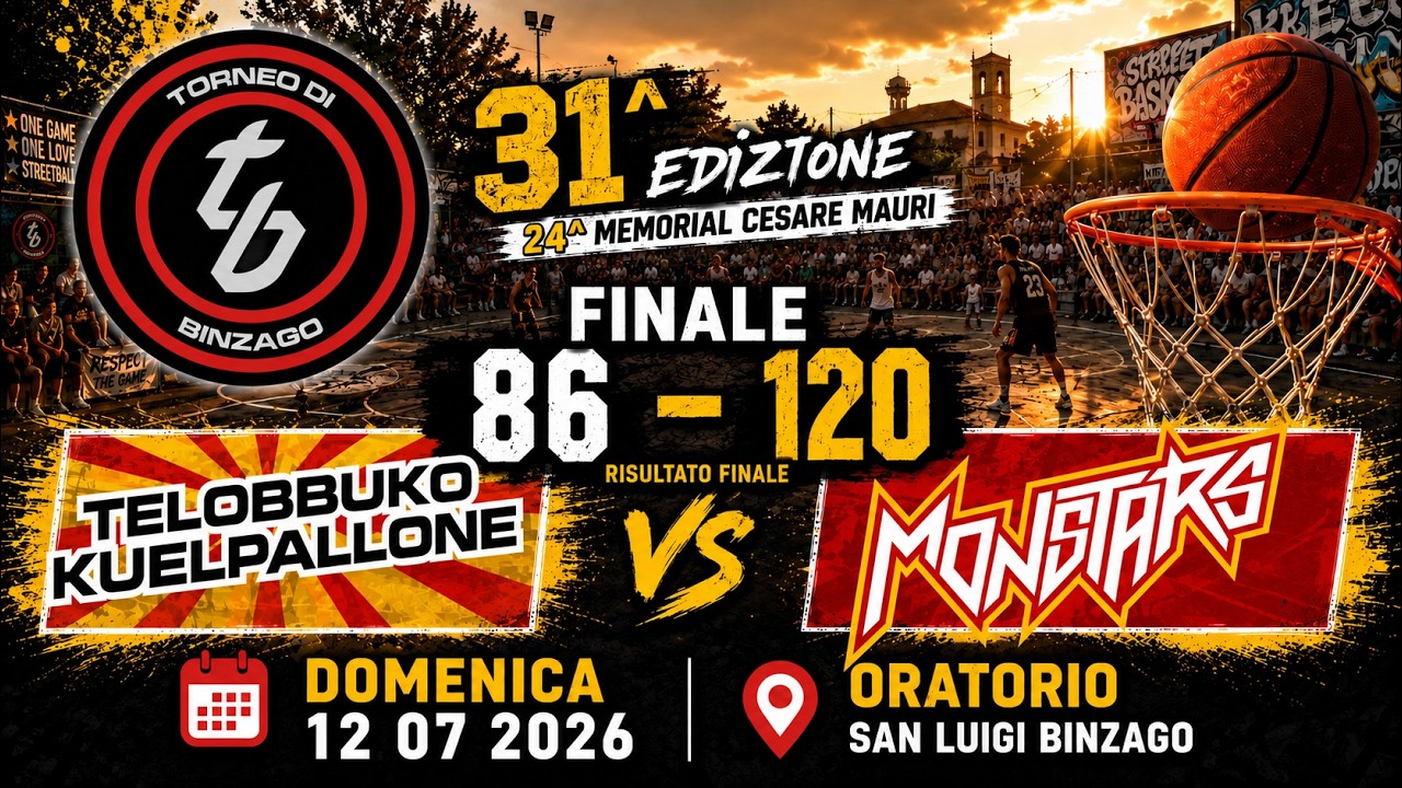 🏀 31° Torneo di Basket Misto – Memorial Cesare Mauri | Finale 3°/4°Posto
