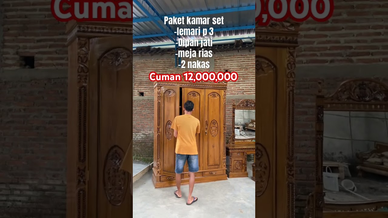 KAMAR SET JATI HARGA MURAH #fyp#trending#virall#short#mebeljati#mebelmurah#kamarset