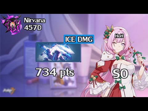 [SEA HI3] HoH Ely S0 Nirvana Abyss 457D (734+pts) (ICE DMG) Ely elf 3* Benares Boss
