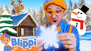 Blippi's Christmas Special: Snowflake Scavenger Hunt! | Educational Videos for Kids