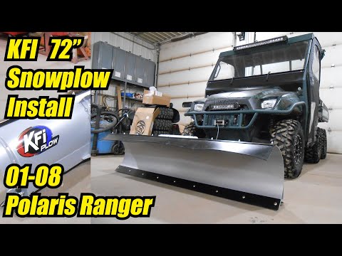 04 Polaris Ranger 6x6 KFI 72" Snowplow Install