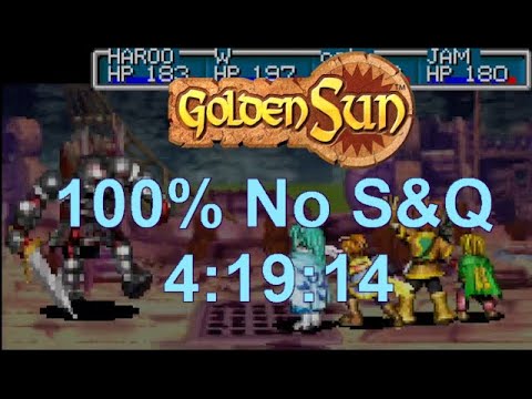 Golden Sun 100% No S&Q Speedrun in 4:19:14