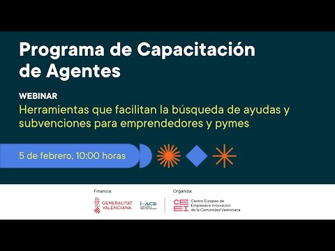 Herramientas que facilitan la bsqueda de ayudas y subvenciones para emprendedores y pymes | Webinar