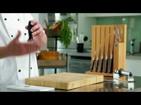 ZWILLING FOUR STAR 7 dalių tamsaus uosinio peilių rinkinys su KIS technologija video