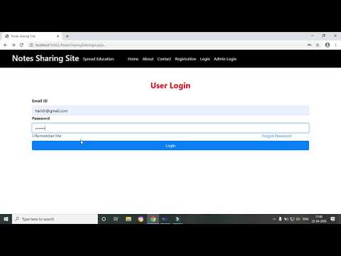 9 ASP NET Project Development | Notes Sharing Site Project | Hindi