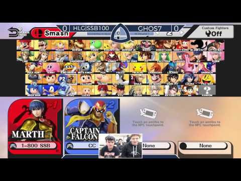 Sm4sh@Mines 48 - HLG|SSB100 (Marth) Vs. GHOS7 (Mii Brawler, Ganondorf) - Winners Round 1