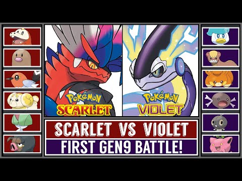 POKÉMON SCARLET vs POKÉMON VIOLET | First Pokémon Scarlet & Violet Pokémon Battle!