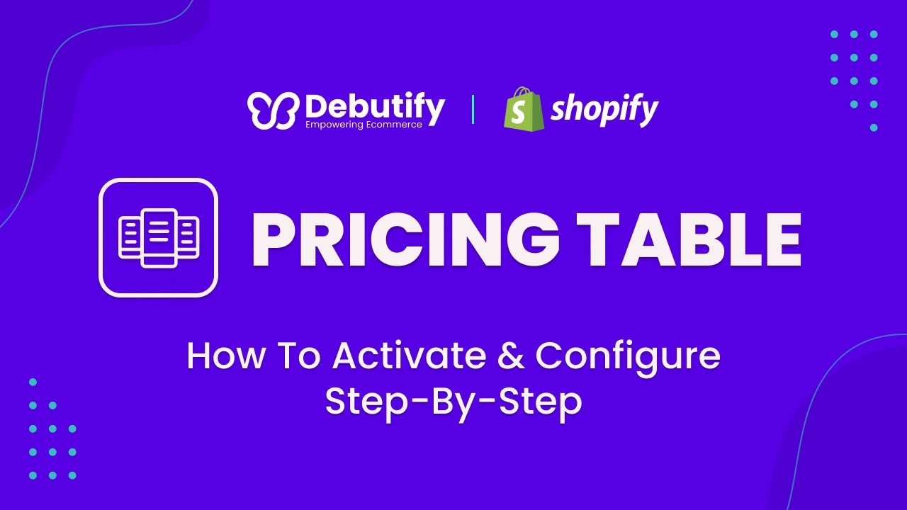 Pricing table