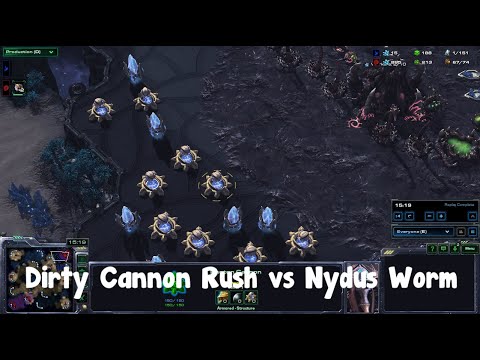 StarCraft 2: Dirty Cannon Rush vs Nydus Worm