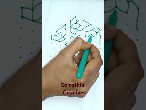 Simple flower kolam designs |11 dots rangoli designs  | flower kolam designs