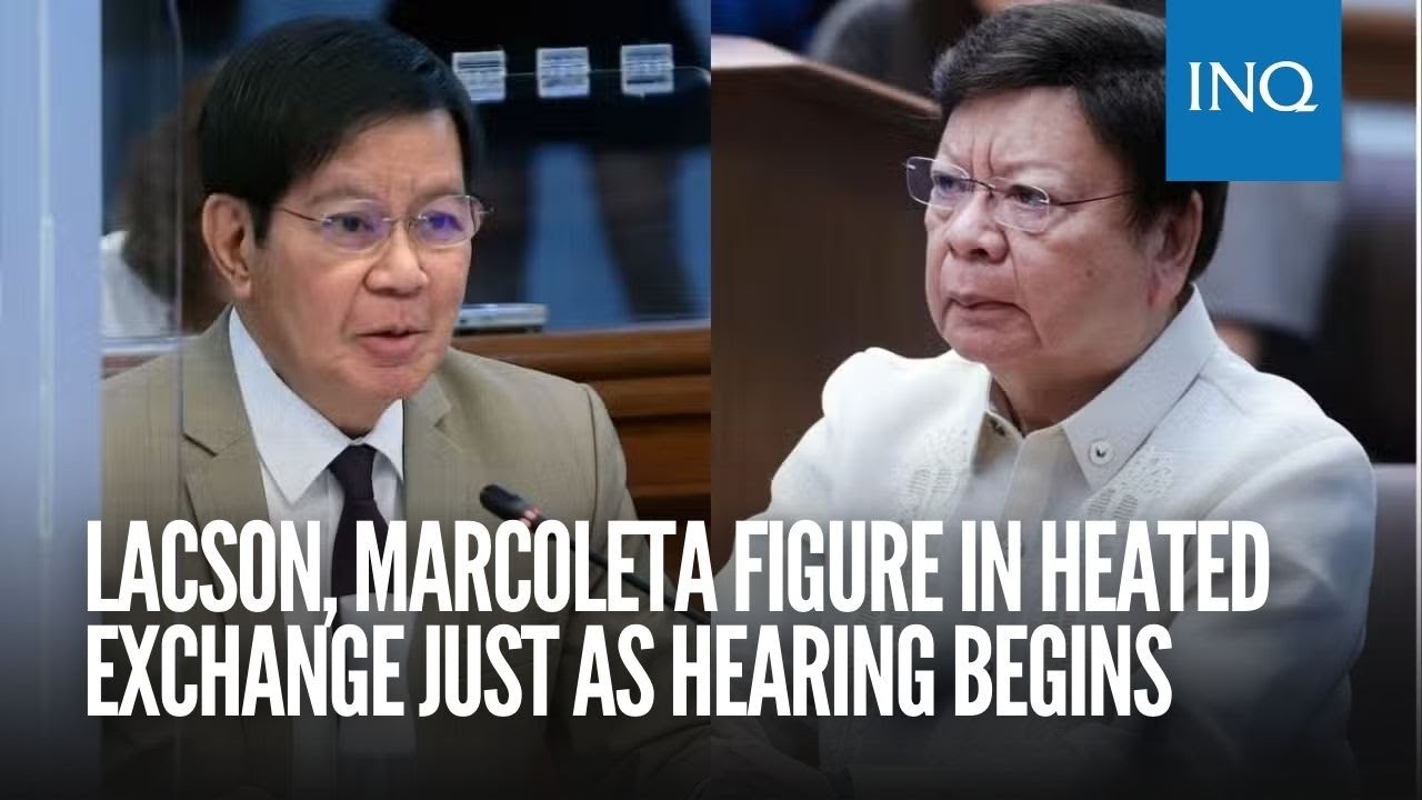 Lacson, Marcoleta figure in heated exchange just as hearing begins