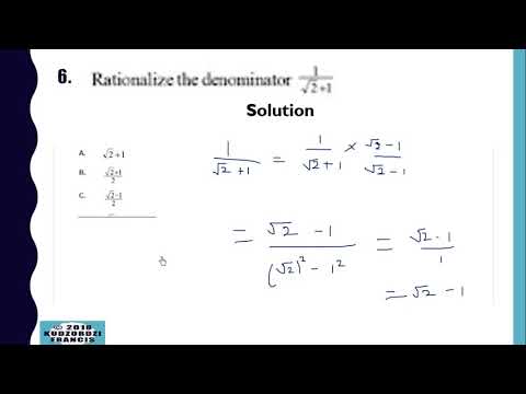 JAMB 2018 Mathematics Question 1 to 10