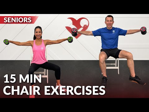 15 Min Chair Exercises for Seniors Workout at Home - Seated Exercise for Weight Loss - Sitting Down