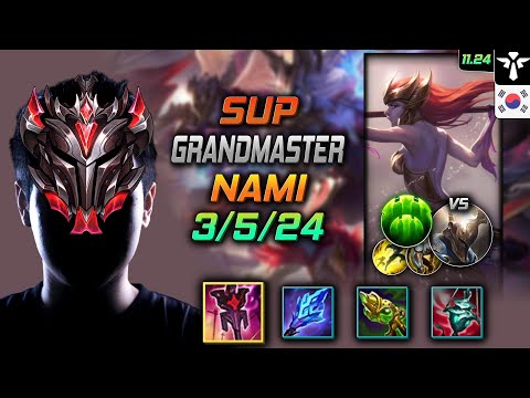 GrandMaster Nami Support vs Pantheon - 천상계 서폿 나미 제국 수호자 - LOL KR 11.24