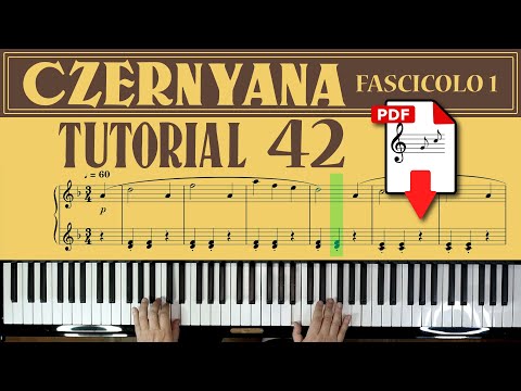 Czernyana Volume 1 - piano tutorial, exercise 42 with downloadable PDF sheet music