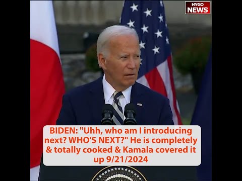 BIDEN: WHO'S NEXT? WALZ TELLS TRUTH: We can't afford four more years; Kamala unscripted? Fracking
