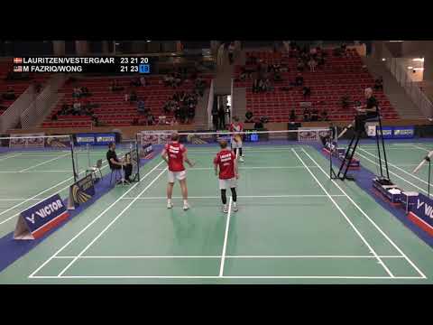 Match point - Lauritzen / Vestergaard vs M Fazriq / Wong - MD, SF - Hungarian Int. C'ships 2021