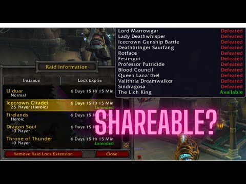 Lockout Sharing Guide - Solo Farm End Boss Mounts Without Reclearing the Raid!