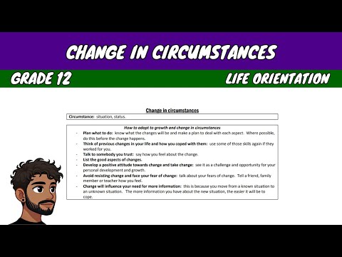 Change in Circumstances | Grade 12 LO