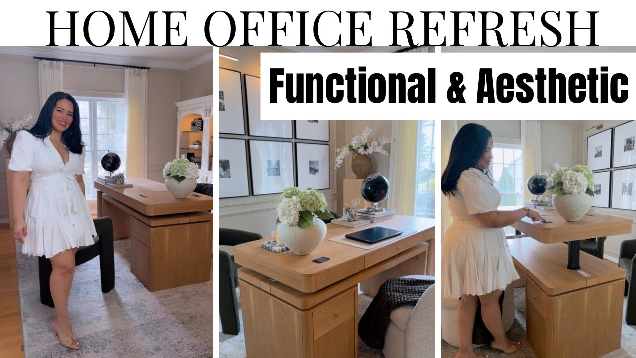 *NEW* HOME OFFICE REFRESH| Functional, Organized and Beautiful Home Office!!!