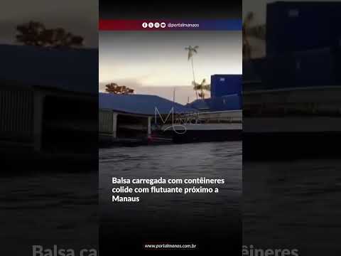 Flutuante fica destruído após colisão com embarcação no Amazonas