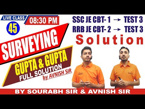 🔴 LIVE CLASS #45 | TEST #3 | FULL SOLUTIONS | SURVEYING | BY AVNISH SIR #civil_engineering Video