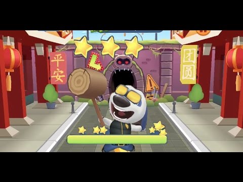 Talking Tom Gold Run in China ✔ New 2017 Update Deputy Hank 3 Star Combo vs Raccoon Robber HD