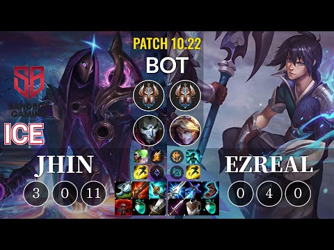 SB Ice Jhin vs Ezreal Bot - KR Patch 10.22