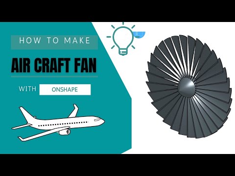How to draw and design Jet Engine Fan using CAD software. #onshape #caddesign