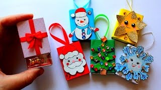 DIY ёлочные игрушки с секретом. Мини подарок на новый год Своими Руками
