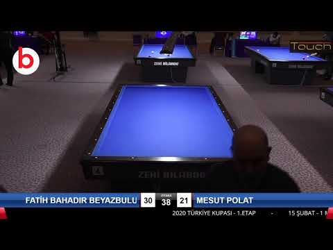 FATİH BAHADIR BEYAZBULUT & MESUT POLAT Bilardo Maçı - 2020 TK 1.ETAP ANTALYA-3.TUR