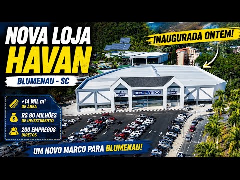 A nova megaloja da Havan em Blumenau já virou um dos novos pontos mais impressionantes da cidade!