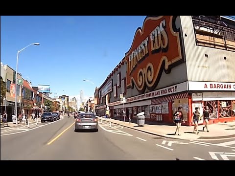Drive along BLOOR STREET - Toronto July 2017