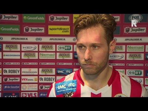 Thomas Verhaar na afloop van Sparta - VVV-Venlo